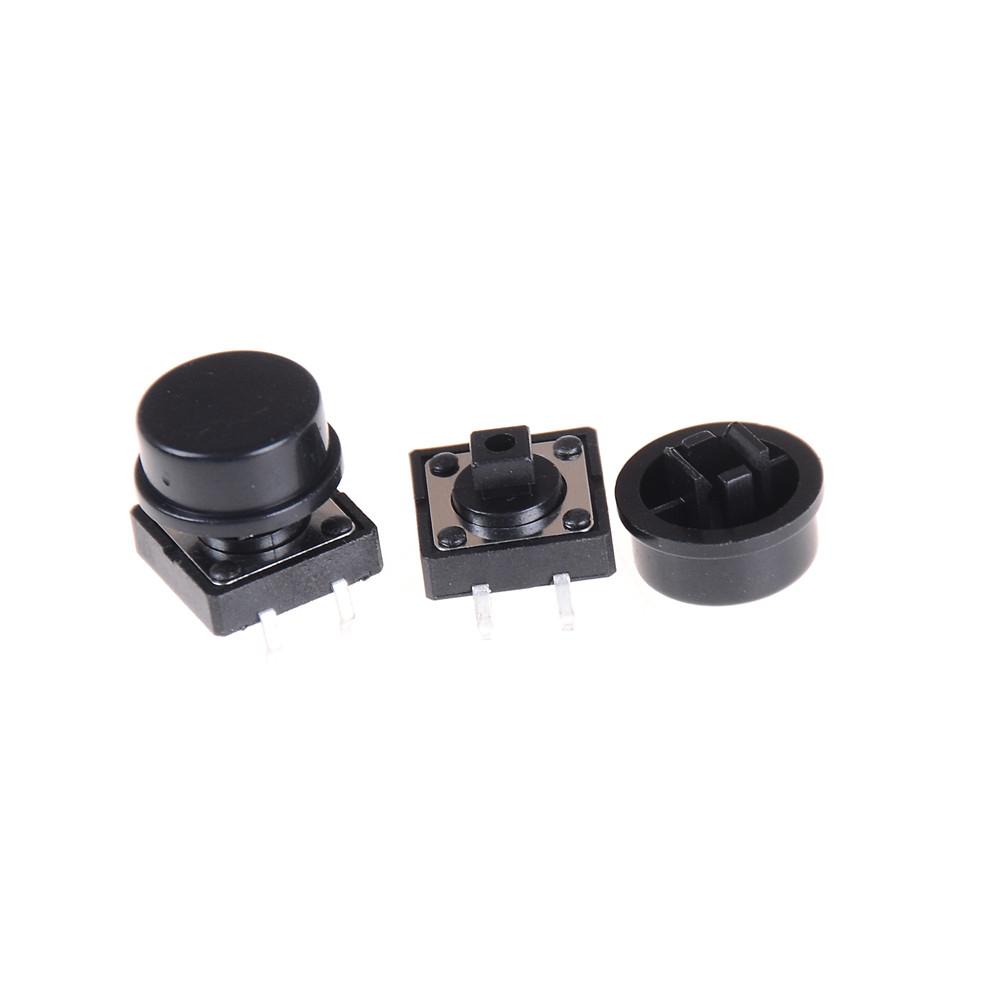 12x12x8mm-Tactile-Push-Button-Switch-WithBlack-Cap