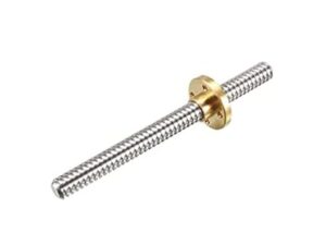 200mm Trapezoidal 4 Start Lead Screw 8mm Thread 2mm Pitch Lead Screw with Copper Nut