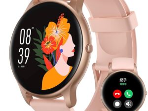 Japanese Smart Watch, Round Shape, Call Function, Heart Rate, Android Compatible, iPhone Compatible, Smart Watch for Women, 1.32 in (33 mm), IP68 Waterproof,