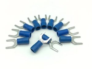 2.5mm U type Blue Insulated Cable Lugs (Pack of 10)