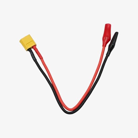 XT60 Male to Alligator Clip Battery Adapter Cable – 25cm (1 Piece)